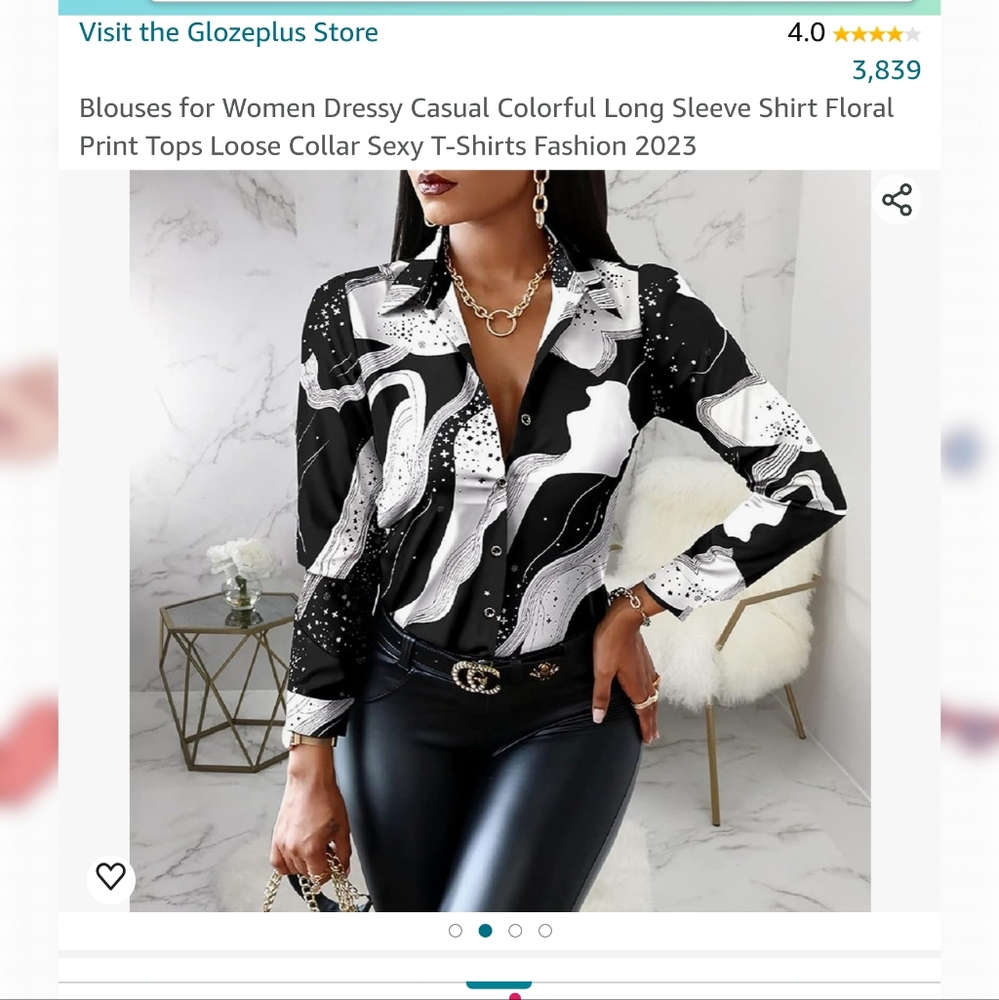 BRAND NEW Black n white dress blouse